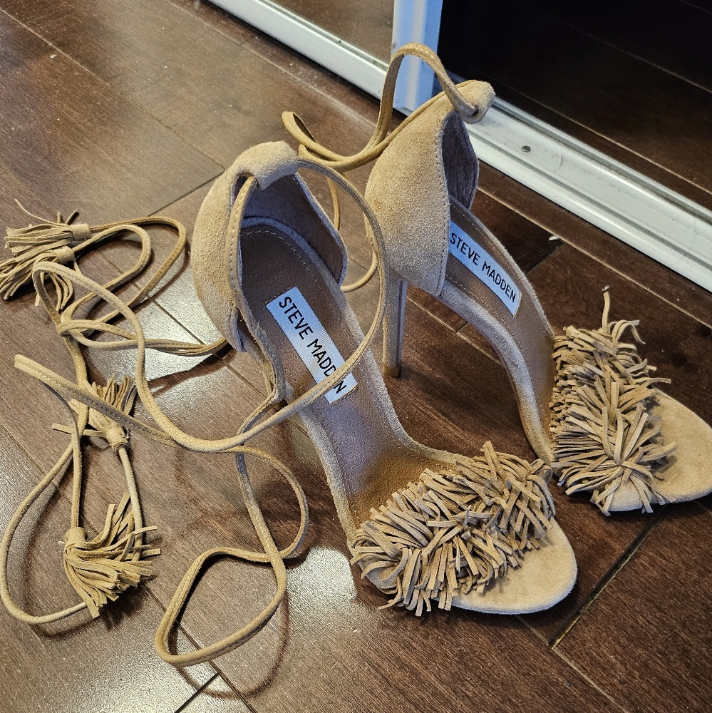 Steve Madden Suede lace-up heels